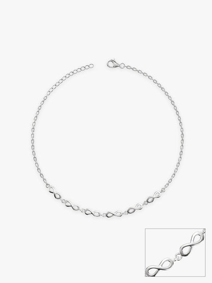 Silver Infinite Joy Anklet