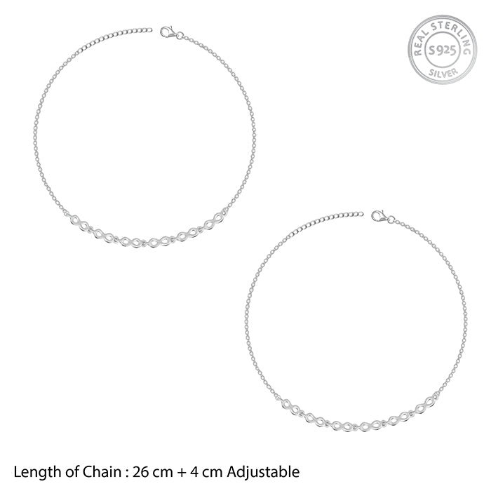 Silver Infinite Joy Anklet - view 4