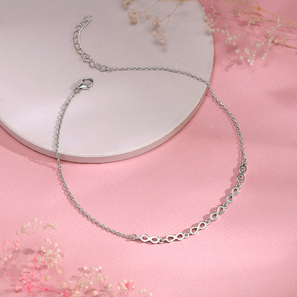 Silver Infinite Joy Anklet