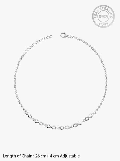 Silver Infinite Joy Anklet