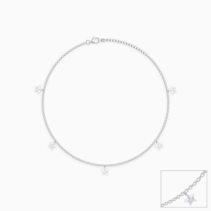 Silver Star Charmed Anklet - view 3