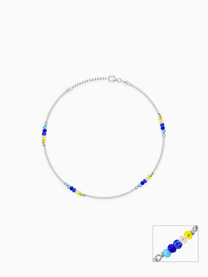 Silver Dawn Glow Anklet