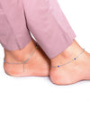 Silver Dawn Glow Anklet