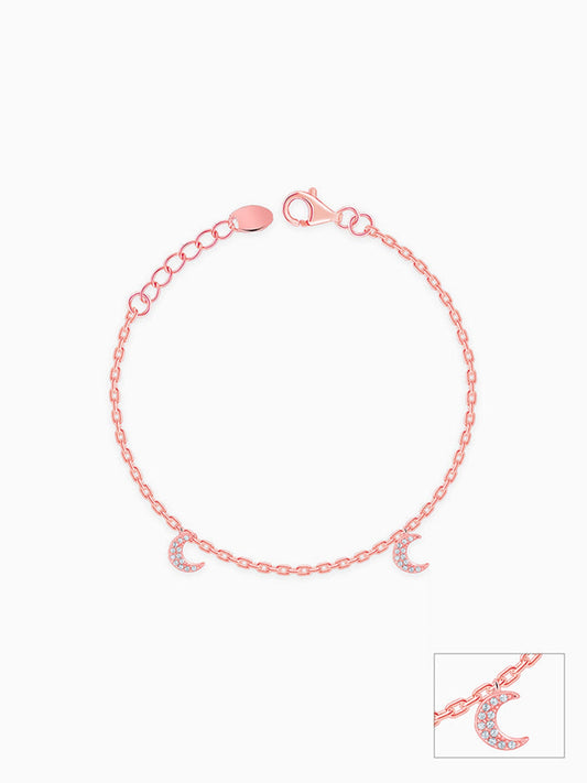 Rose Gold Crescent Kids Anklet (1-5 Years)