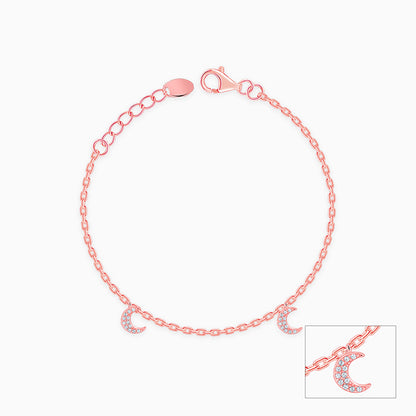 Rose Gold Crescent Kids Anklet (1-5 Years)