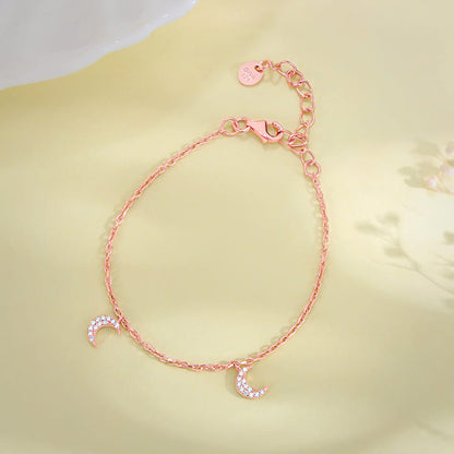 Rose Gold Crescent Kids Anklet (1-5 Years)