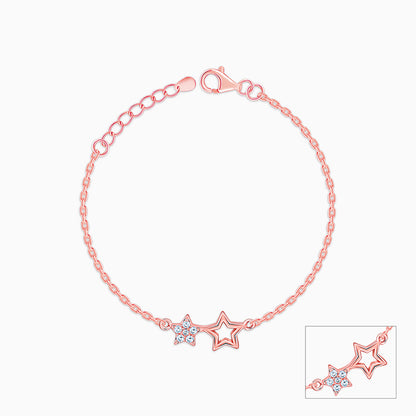Rose Gold Shining Star Kids Anklet  (1-5 years)