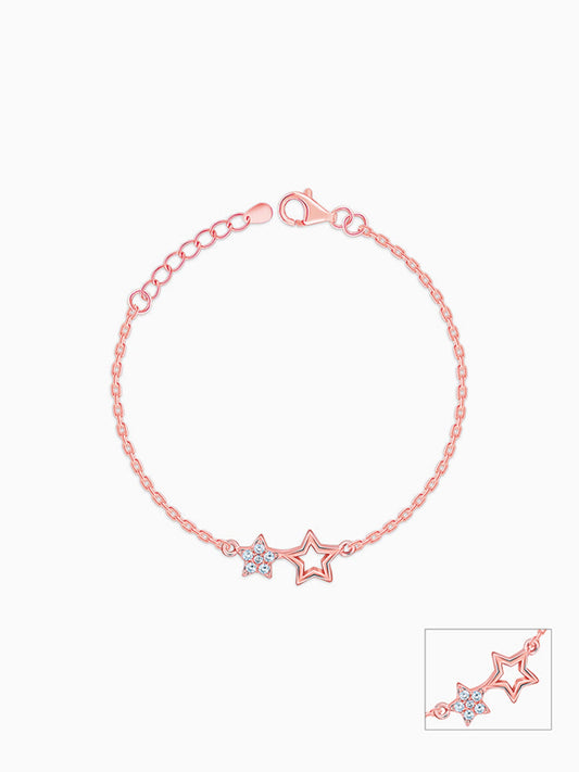 Rose Gold Shining Star Kids Anklet  (1-5 years)