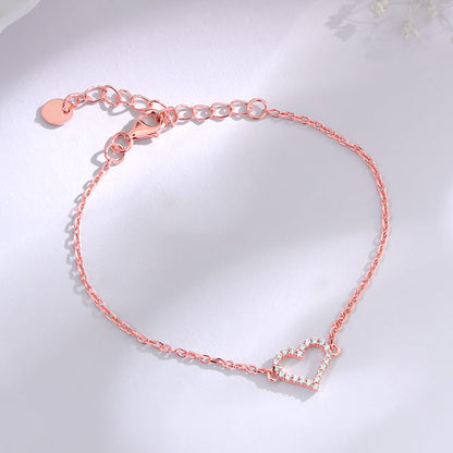 Rose Gold Heart Kids Anklet  (1-5 years)