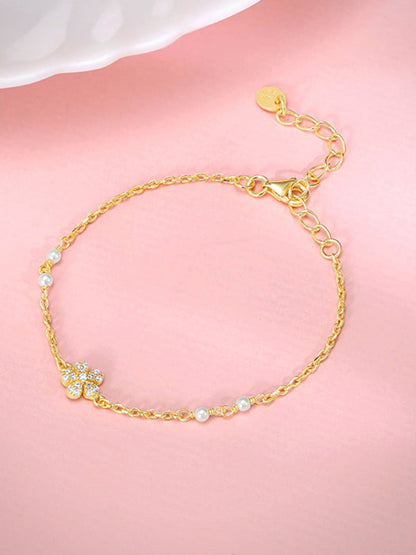Golden Floral Kids Anklet (1-5 years)