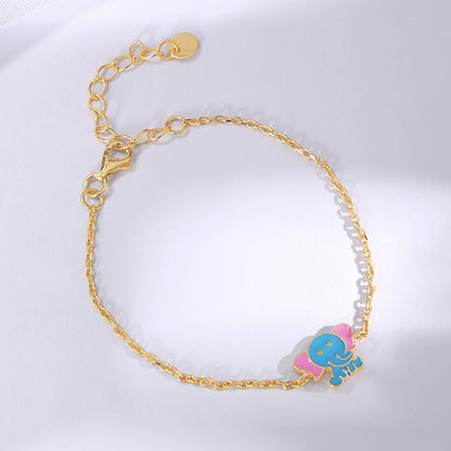 Golden Baby Elephant Kids Anklet (1-5 Years)