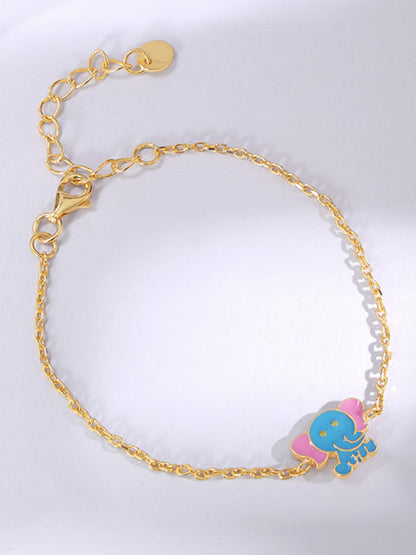 Golden Baby Elephant Kids Anklet (1-5 Years)