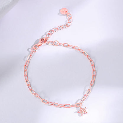 Rose Gold Star Charm Kids Anklet (1-5 years)
