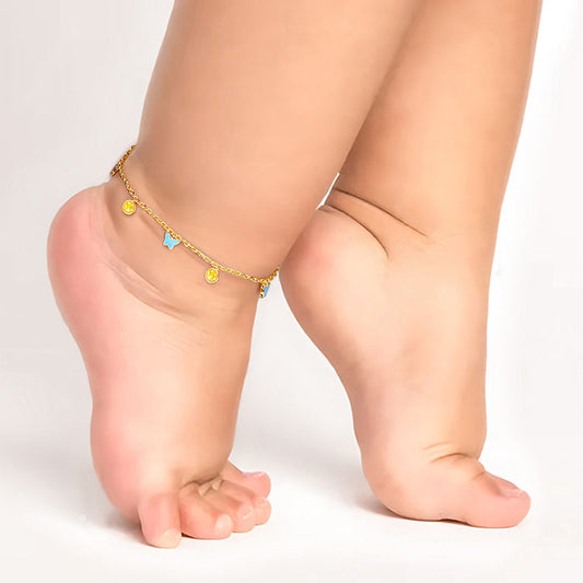 Golden Smile Star Kids Anklet (0-1 years)