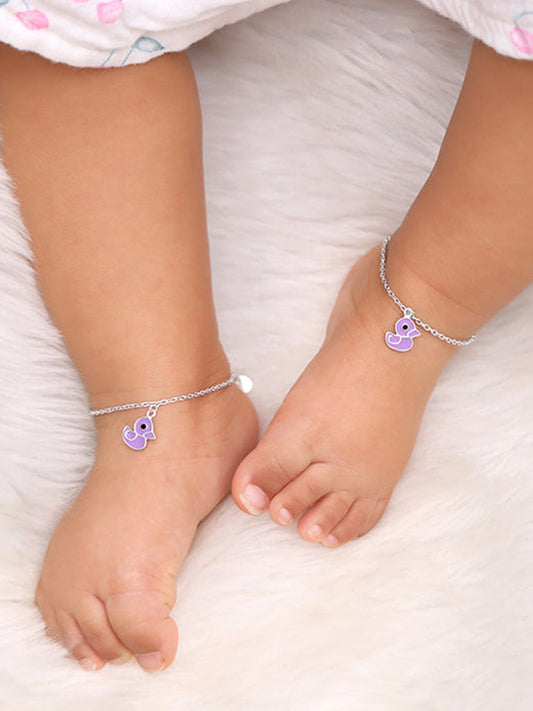 Silver Duck Kids Anklet (0-1 years)