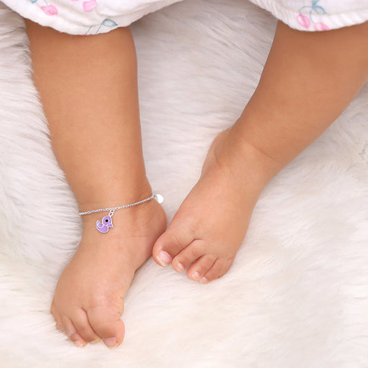 Silver Duck Kids Anklet (0-1 years)