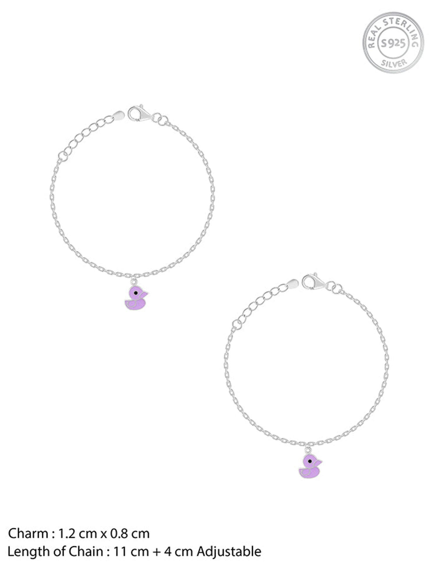 Silver Duck Kids Anklet (0-1 years)