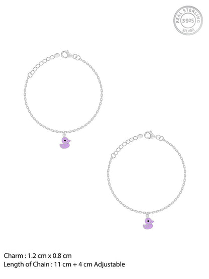 Silver Duck Kids Anklet (0-1 years)