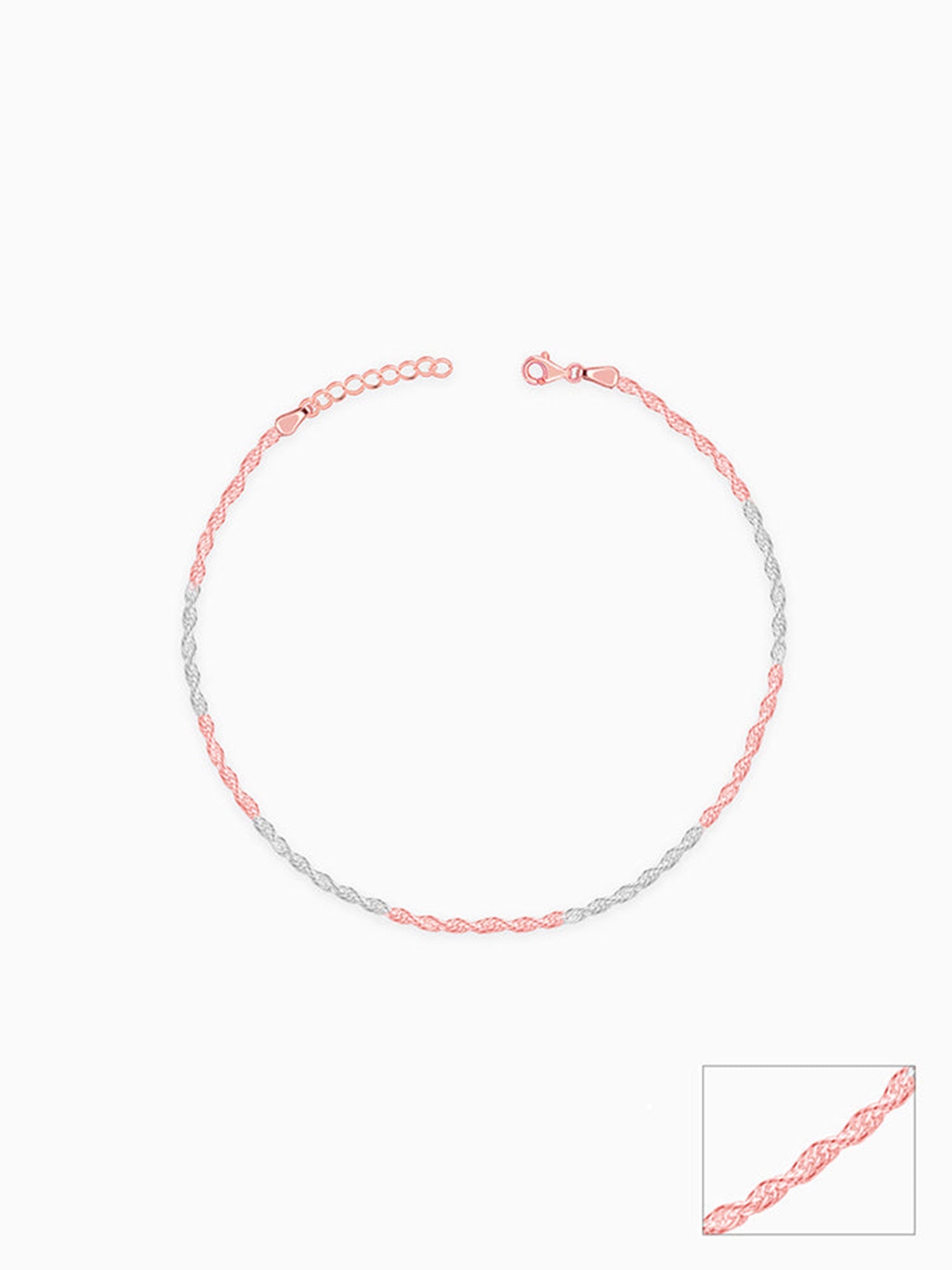 Dual Tone Chromatic Rope Anklet