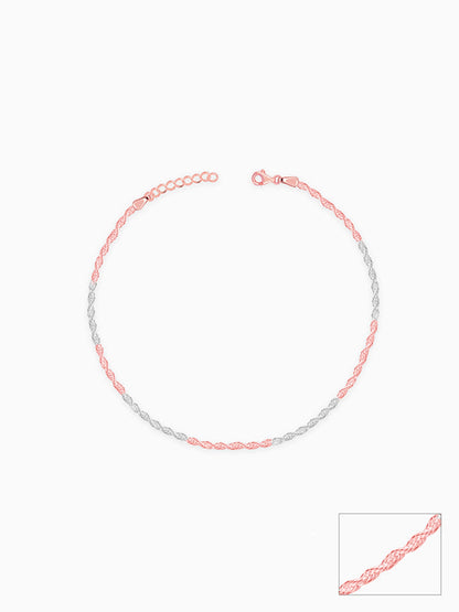 Dual Tone Chromatic Rope Anklet
