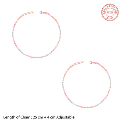 Dual Tone Chromatic Rope Anklet