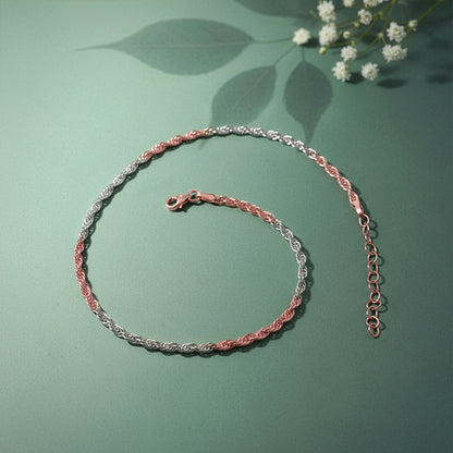Dual Tone Chromatic Rope Anklet