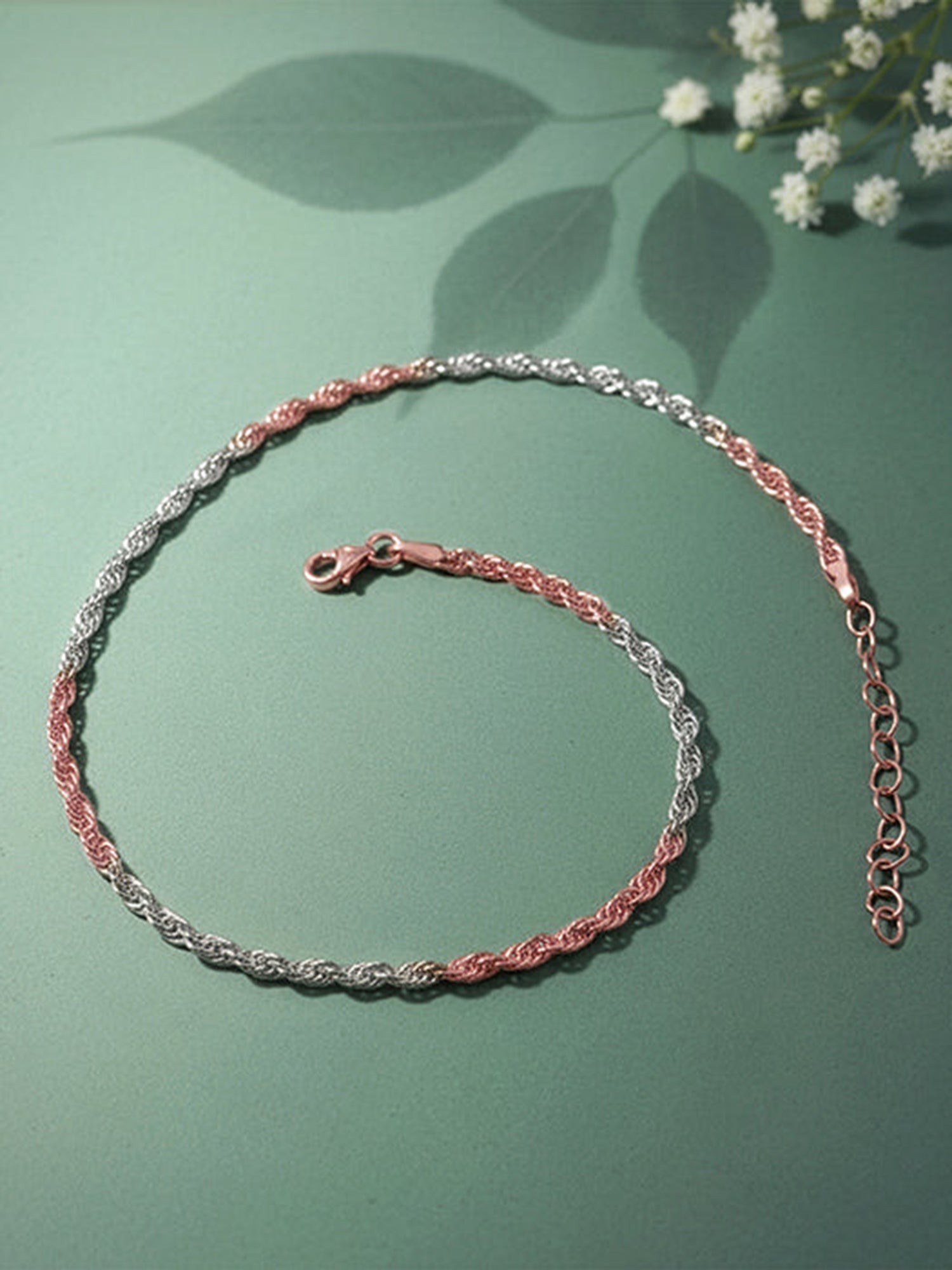 Dual Tone Chromatic Rope Anklet