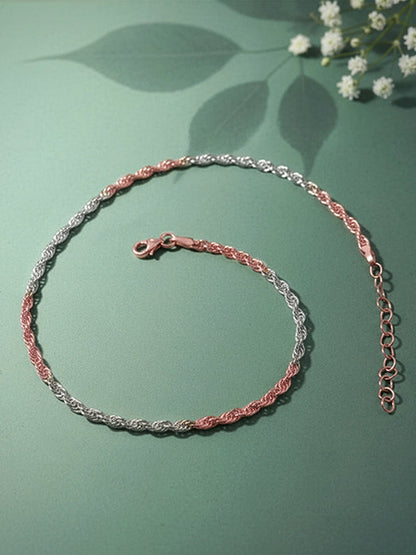 Dual Tone Chromatic Rope Anklet