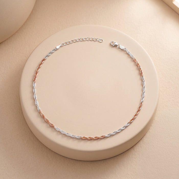 Dual Tone Chromatic Rope Anklet