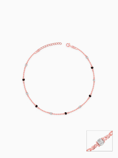 Dual Tone Midnight Dew Anklet