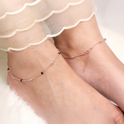 Dual Tone Midnight Dew Anklet