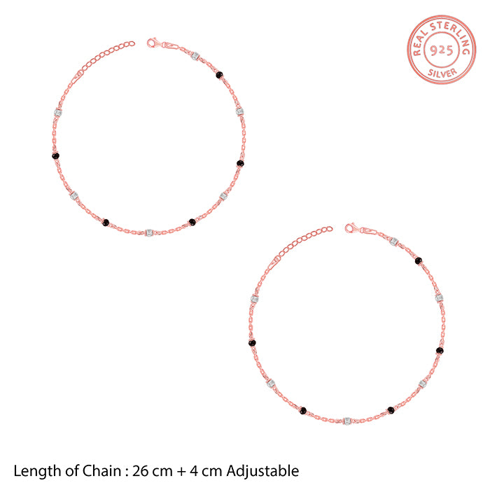 Dual Tone Midnight Dew Anklet