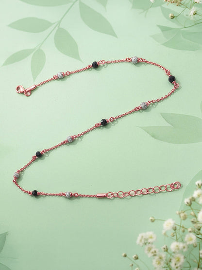 Dual Tone Midnight Dew Anklet