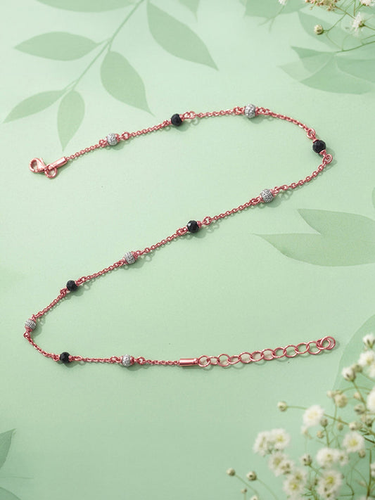 Dual Tone Midnight Dew Anklet