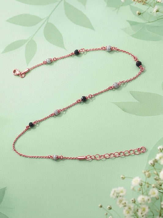 Dual Tone Midnight Dew Anklet