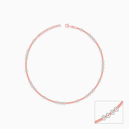 Dual Tone Dewdrop Anklet