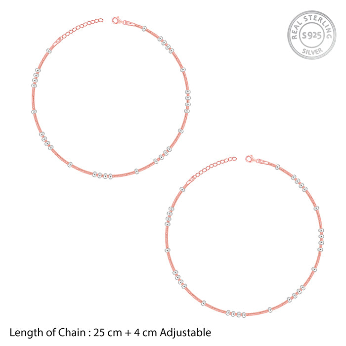 Dual Tone Dewdrop Anklet