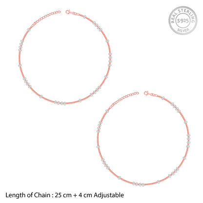 Dual Tone Dewdrop Anklet