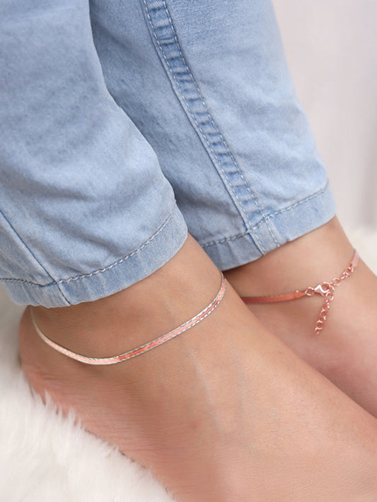 Dual Tone Trendy Anklet