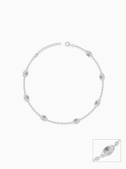 Silver Fashion Bead Anklet