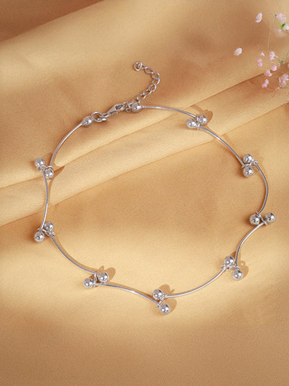 Silver Dot & Dusk Anklet