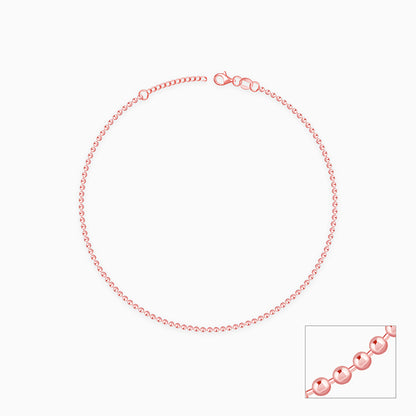 Rose Gold Ball Chain Anklet