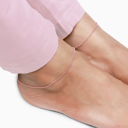 Rose Gold Ball Chain Anklet