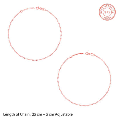Rose Gold Ball Chain Anklet