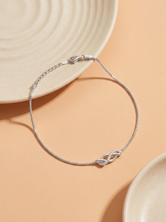 Silver Trendsetter Anklet