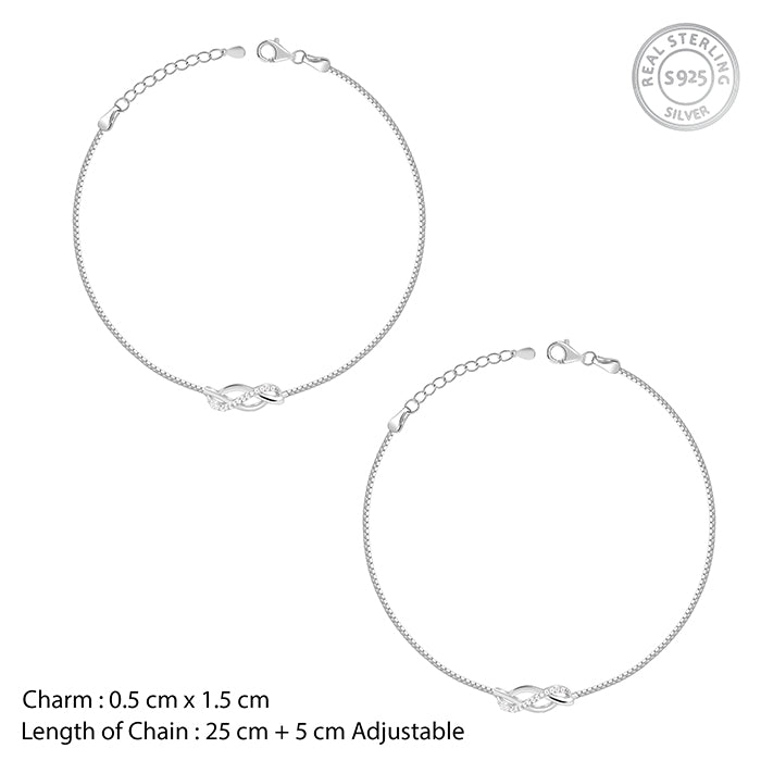 Silver Trendsetter Anklet