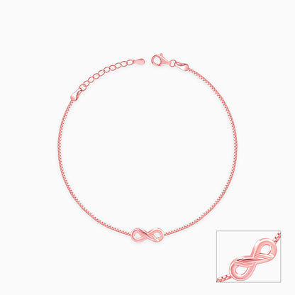 Rose Gold Infinity Glam Anklet