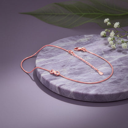 Rose Gold Infinity Glam Anklet