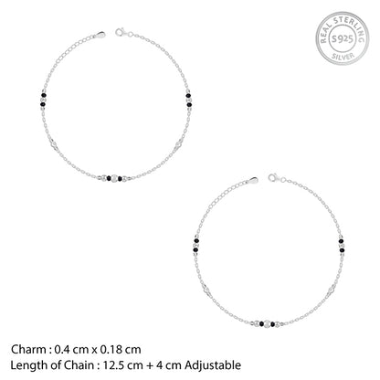 Silver Luminous Anklet