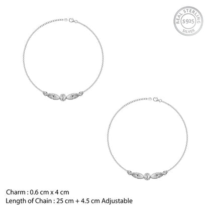 Silver Rockabye Anklet